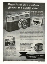 1948 PERFEX One To One Model 100 35mm Camera Vintage Print Ad picture