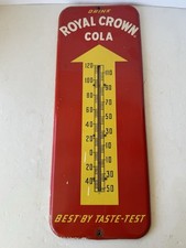 vintage Royal Crown (RC) Cola metal advertising thermometer from The 50’s/60’s picture