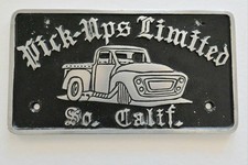 Vintage PICK-UPS LIMITED So Calif Car Club Plaque KOEHLER FOUNDRY picture