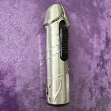 Vintage Collectible Interesting Shape Metal Refillable Butane Lighter. WORKING picture