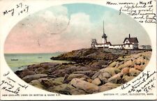 1907 Postcard Eastern Point Lighthouse in Gloucester, Massachusetts picture