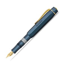 Kaweco Piston Sport AL Fountain Pen in Solo Navy/Gold - Fine Nib - NEW in Box picture
