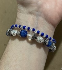 2 Pulseras De Yemaya /hecha A Mano/ ILDE Fashion Yemaya 2 Bracelets Handmade picture