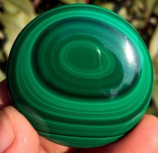 241CT TOP Boutique Fantastic RARE Green Malachite Round Card ic7436 picture