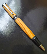 Handmade Red Alder Classic Twist Pen - Chrome Trim -  picture