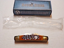 Rough Rider RR516 Amber Brown Jigged Bone Handles with 4 Blades-NEW IN BOX picture
