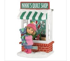 New, Limited Quality Club 2026 Hallmark Ornament: Christmas Window Quilt Shop picture