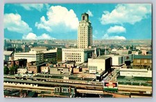 Postcard New Jersey Camden Bird's Eye View of City Hall Parkade & Downtown A901 picture