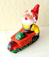 Vintage Gustav Liebermann Garden Gnome Pushing Wheelbarrow 6