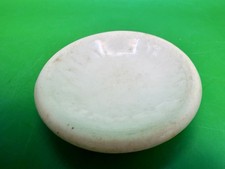 Antique 19th Century White English Ironstone Chunky Raised Butter Pat 2A picture
