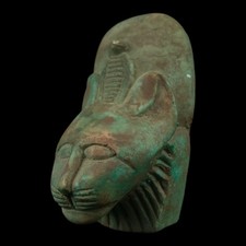 Rare Authentic Ancient Egyptian Antique Pharaoh Royal Head Stone Bust Figure BC picture