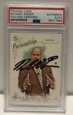 2014 Topps Allen & Ginters Michael Eisner Disney Ceo Signed Auto Card 22 PSA DNA picture