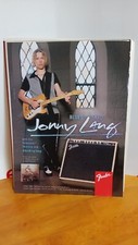 JOHNNY LANG FENDER GUITAR VIBRO KING AMP GUITAR PRINT AD 11 X 8.5 001197 picture