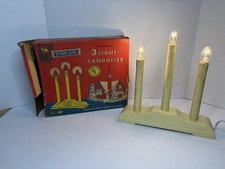 Vintage Star-Lite 3 Light Candolier W/ Box, TESTED WORKS picture