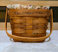Vintage 1990 Longaberger Small Berry 5 x 5 x 4 Basket Handle Liner Protector picture