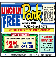 Vintage Lincoln Amusement Park Ad Magnet – North Dartmouth, Massachusetts picture