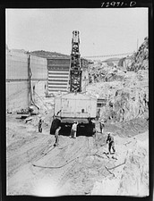 Shasta Dam Shasta County California 1942 Moving Steam Shovel Construction picture