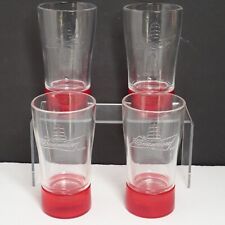 4X Budweiser Red Light Up Goal Synced Glasses NHL Sync to Any Sport Team Tested picture