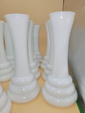 (12) White Milk Glass Bud Vase from the 1960s (12) all in great condition. picture