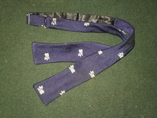 Vintage Yale University Bulldog Mascot Silk Adjustable Bowtie VGC picture