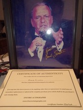 Rare Historic Frank Sinatra autograph photo coa picture