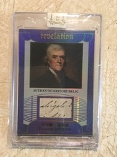 USA president Thomas Jefferson Sally Hemings RELIC Handwritten Word RARE Card picture