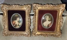 Vintage Cameo Creations Set of Two Framed Pictures picture