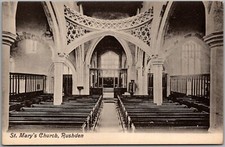 Postcard St Mary's Church Altar; Rushden, North Northamptonshire, England Ex picture
