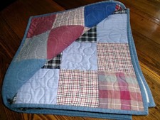 New Patchwork Plaid  Autumn Colors Farmhouse Rustic 65 x 64 Handmade Quilt NICE picture