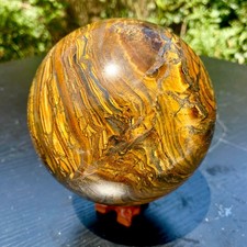 4.4LB Natural Rare Tiger Eye Crystal Ball Sphere Healing Gemstone Minerals picture