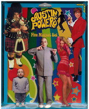 Austin Powers Five Magnet Collectible Set - Mega Mags - ATA-BOY - 5 Magnets picture