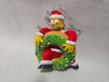 The Simpsons Santa Homer Donut Christmas Ornament Ruz 2026 New With Tag picture