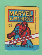 1976 Topps Marvel Super Heroes Stickers Wax Pack Spider Man picture
