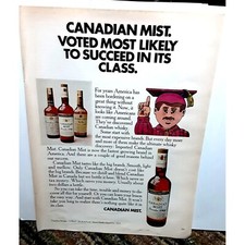 Vintage 1971 Canadian Mist Whiskey Succeed Print Ad picture