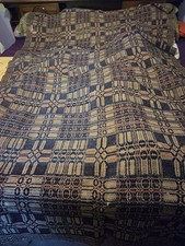 Victorian Antique Coverlet Woven Blanket picture