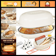 5QT Enameled Cast Iron Dutch Oven for Bread Baking & Sourdough - Includes Proofi picture