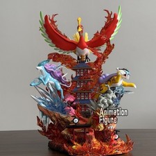 38cm Pokemon Action Figure Suicune Entei Raikou Ho-Oh Large PVC Model Toy Gift picture