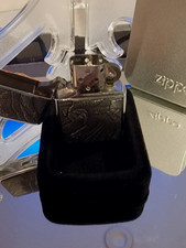 VINTAGE SILVER TONE ZIPPO EAGLE  NEW. ORIGINAL S. Barrett picture