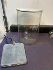 Antique Thomas A. Edison Battery Corning Glass Jar 9BJ11 & Original Ceramic Lid picture