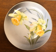 Bavaria PSAG Plate Pierre SD Hand Painted Yellow Daffodils Vintage Flowers picture