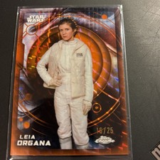⭐️ 2026 Topps Chrome Star Wars #183 Leia Organa Orange Refractor 16/25 RARE picture