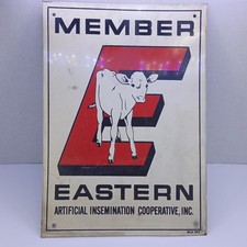 Vintage Eastern Artificial Insemination Cooperative Member Dairy Farm Metal Sign picture