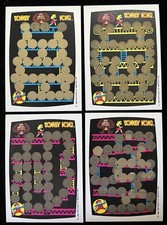 1982 Topps Donkey Kong Scratch-Off cards complete set of 4 unused Super Mario picture