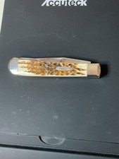 CASE AMBER BONE TRAPPER KNIFE #6254 SS Pocket Knife 2009 With Box picture