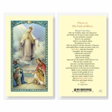 Prayer to Our Lady of Mercy - Laminated Holy Card E24-292 picture