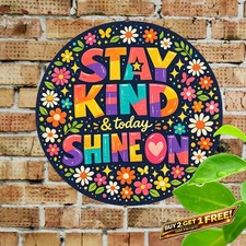 Peace and Love Retro Round Iron Metal Tin Sign Home Wall Decor 8x8 picture