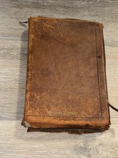 1913 Antique The New Indexed Bible W Biography Illustrations Concordance Leather picture
