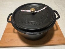 STAUD Cast Iron 13.25 qt, Round, Dutch Oven, Black picture