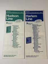 Pair of 2 Vintage 1998 Metro-North Railroad Timetables Hudson & Harlem Lines picture