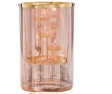 Partylite Candles P93349  Pinestripe Glam Hurricane New in Box picture
